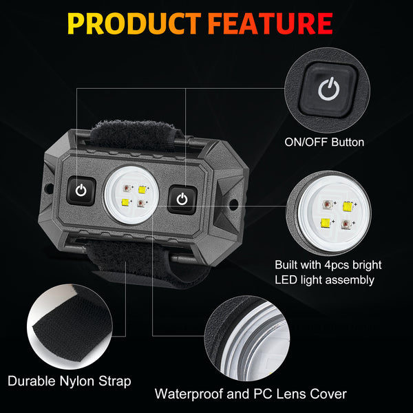 UTV Dome Light with Switch Roll Bar Mount for UTV ATV Polaris RZR Can