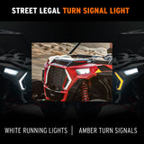 RZR LED Turn Signal light, RZR Fang Accent Light Kit IP68 Waterproof RZR XP Turbo Fang Acccent Street Legal Light Kit Front Signature Assembly for 2019-2022 Polaris RZR XP 1000 Turbo