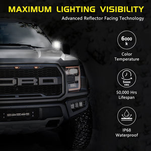 LED Cube Lights, 100W 3 Inch LED Pods Light Cree LED Driving Lights Spot Flood LED Work Light Off Road Light Cube Fog Lights for Trucks ATV UTV SUV Car Boat