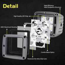 Load image into Gallery viewer, LED Cube Lights, 100W 3 Inch LED Pods Light Cree LED Driving Lights Spot Flood LED Work Light Off Road Light Cube Fog Lights for Trucks ATV UTV SUV Car Boat