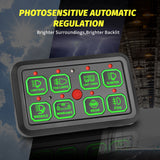 Automatic Dimmable 8 Gang Switch Panel for Truck ATV UTV SUV Boat Car Marine