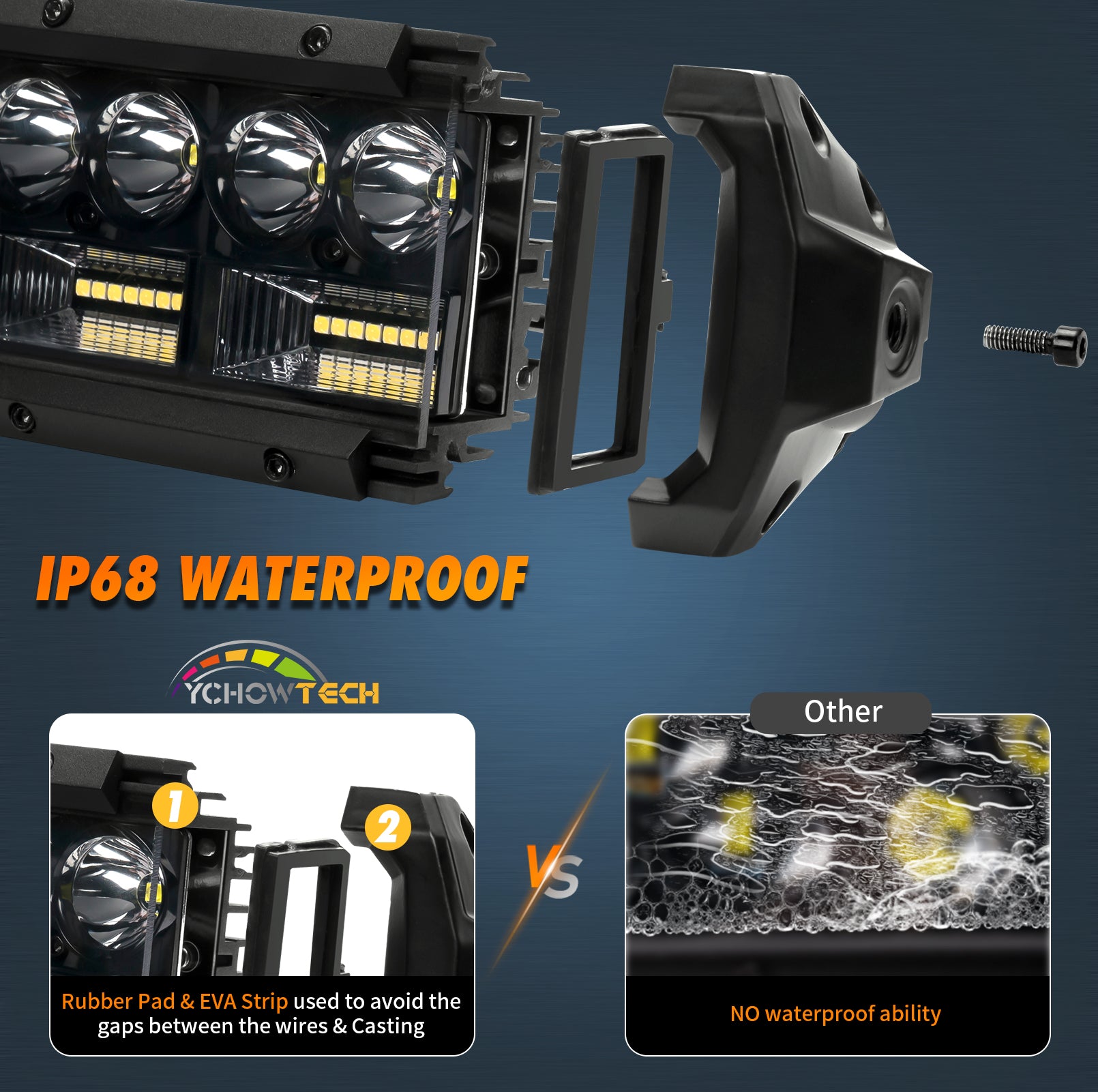 12inch LED Light Bar Spot Flood Combo For Truck SUV ATV Jeep Offroad Driving - Foto 8