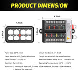 Automatic Dimmable 8 Gang Switch Panel for Truck ATV UTV SUV Boat Car Marine