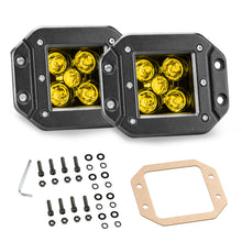 Load image into Gallery viewer, 2PCS 5inch 100w Amber Flush Mount Led Pods