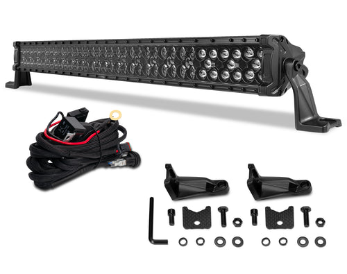 40 Inch LED Light Bar 450W with Wiring Harness and Black Cover for Vehicle Truck ATV UTV Boat