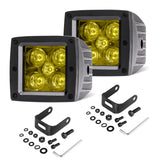 Amber LED Pod Fog Lights 3 Inch 100w for Truck, Jeep, and Off-Road, IP68 Waterproof