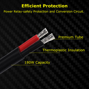 Wiring Harness for LED Light Bar, 12V 40A - 1 Lead